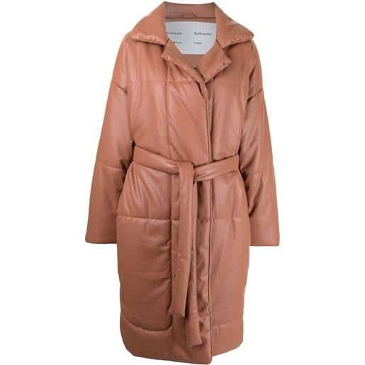Proenza Schouler White Label cappotto imbottito con cintura - rosa