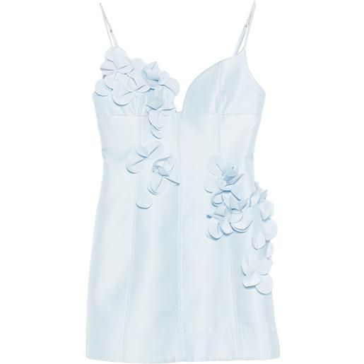 Acler abito corto bilston a fiori - blu