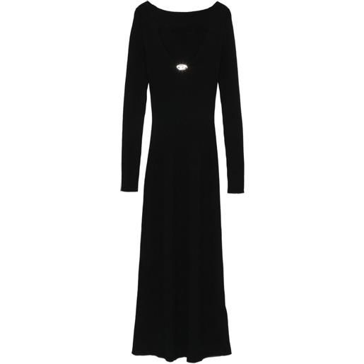 Diesel abito midi con decorazione - nero