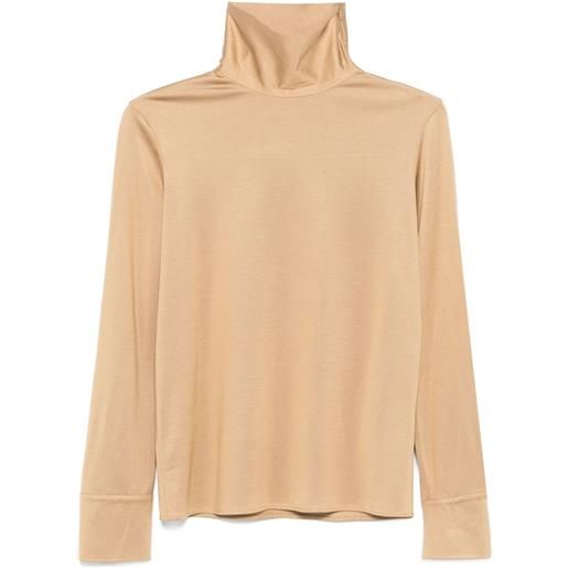 Fabiana Filippi t-shirt in jersey di seta - marrone