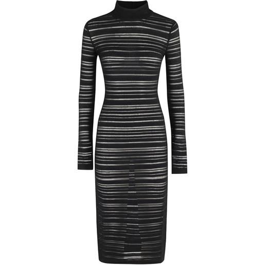 Federica Tosi abito midi a righe - nero