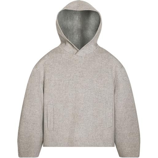Loulou felpa con maniche a palloncino e cappuccio - grigio