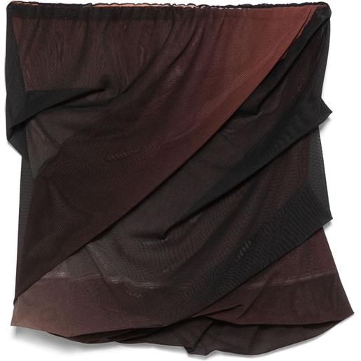 The Attico minigonna con effetto sfumato - rosso