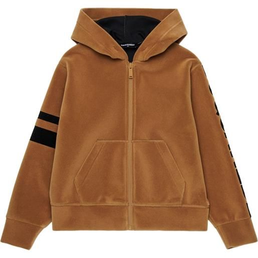DSQUARED2 KIDS felpa in jersey con cappuccio - marrone