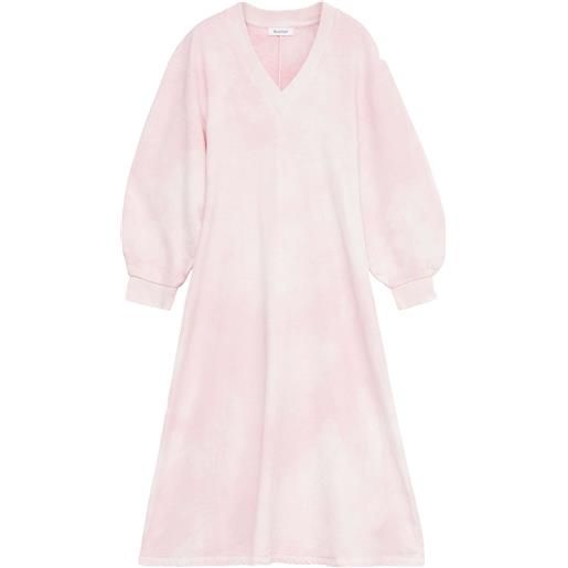 Rodebjer abito midi gisele con scollo a v - rosa