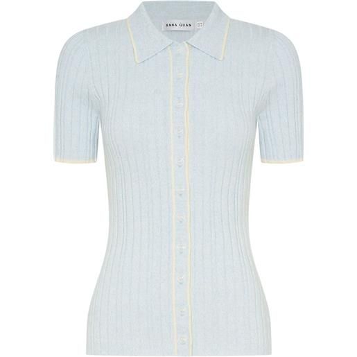 Anna Quan top avi a coste - blu