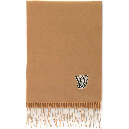 Valentino Garavani sciarpa con frange - toni neutri