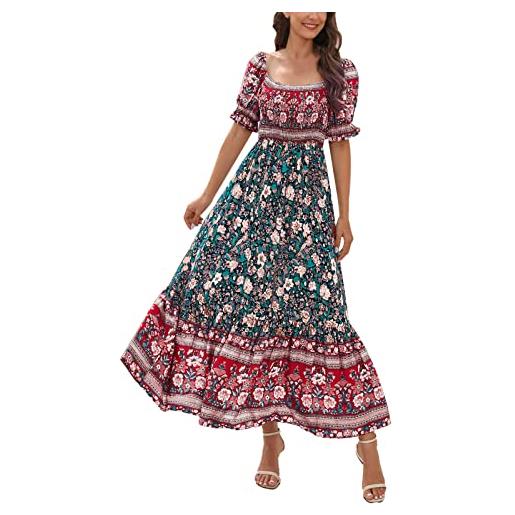 SoLu DAY8 vestiti donna estivi lunghi cotone morbidi fashion pizzo abito elegante donna estivo ssera festa fantasia leggeri taglie grandi casual spiaggia vacanza long dress