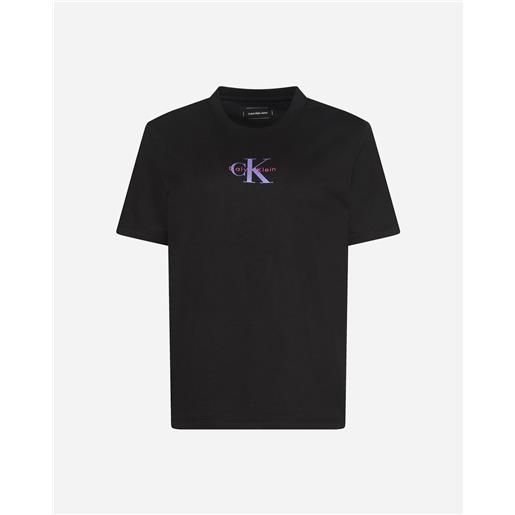 Calvin Klein Jeans logo glitter w - t-shirt - donna - nero