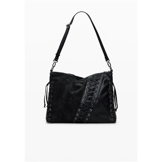 Desigual borsa a tracolla effetto pelle media