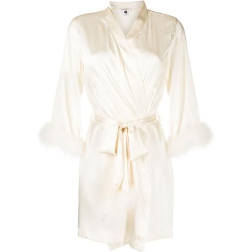 Gilda & Pearl vestaglia con cintura - bianco