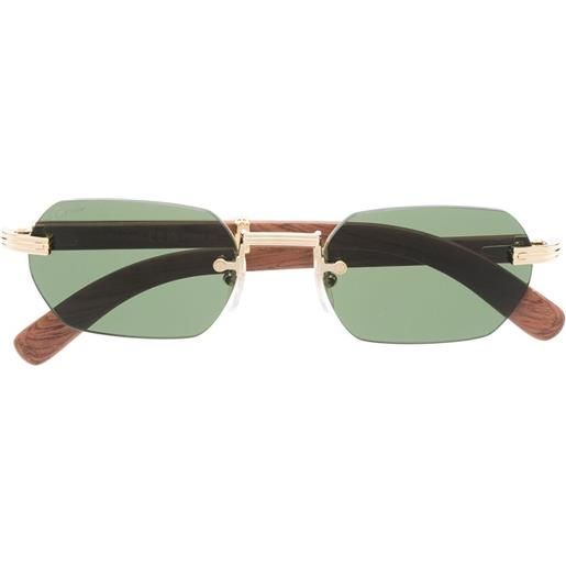 Cartier Eyewear occhiali da sole geometrici - oro