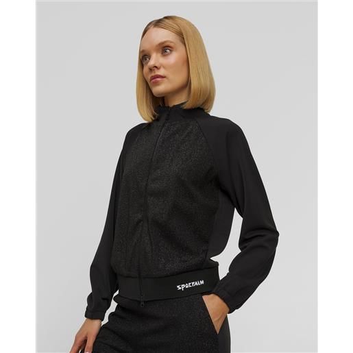 Sportalm felpa nera con cerniera da donna Sportalm