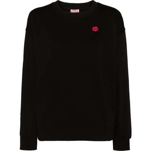 Kenzo felpa con applicazione boke flower - nero