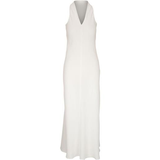 Peter Cohen abito lungo smanicato con scollo a v - bianco