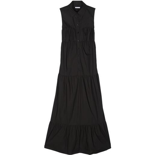 Patrizia Pepe chemisier lungo con arricciature - nero