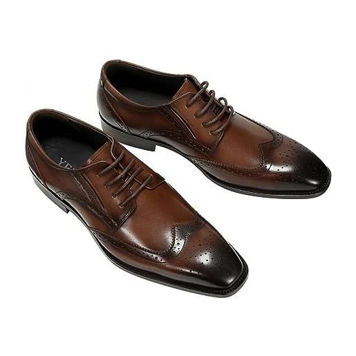 Scarpe Oxford Uomo Bruno Marc - Stringate Eleganti Derby In Pelle Sintetica Nero Taglia 41.5 - Foto 4
