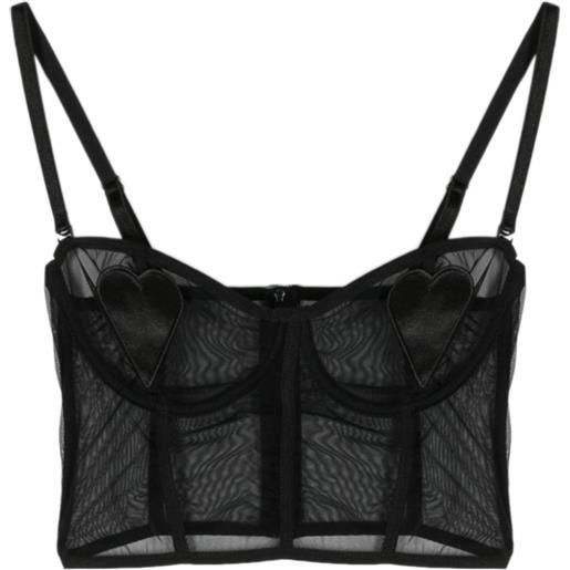 Fiorucci canotta semi trasparente - nero