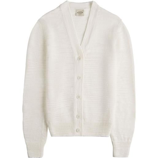 Tod's cardigan con scollo a v - bianco