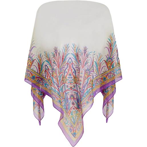 ETRO poncho con stampa paisley - toni neutri