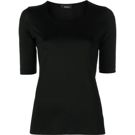 Akris top con maniche corte - nero