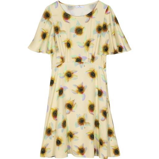 PS Paul Smith abito corto con stampa ibiza sunflair - giallo