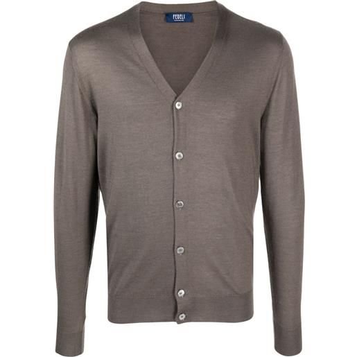 Fedeli cardigan con scollo a v - marrone
