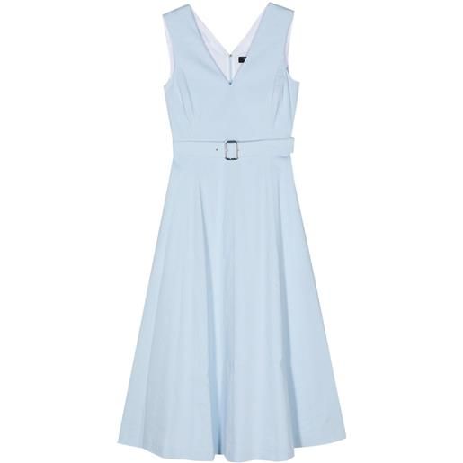 Theory abito goo crunch lungo svasato - blu