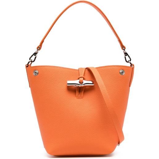 Longchamp borsa a secchiello xs le roseau essential - arancione