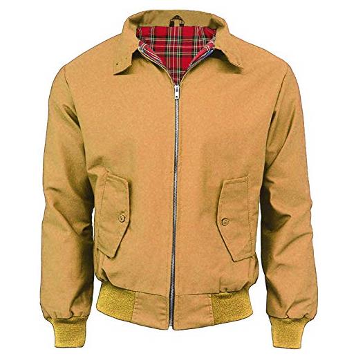 Giacca Harrington Classica Retro - Fodera Tartan, Chiusura A Bottoni, Stile Britannico - Foto 11