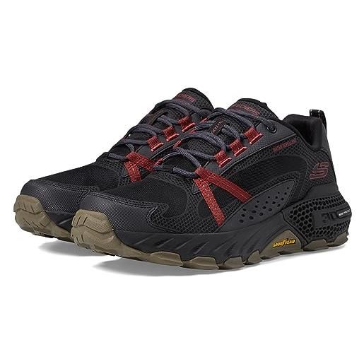Skechers oxford 3d max protect da uomo, nero rosso, 7