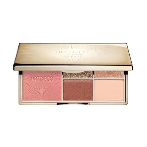Artdeco illusion palette for cheeks & eyes - must have palette di quattro ombretti e un blusher con specchio integrato, 1 x 1 pezzo