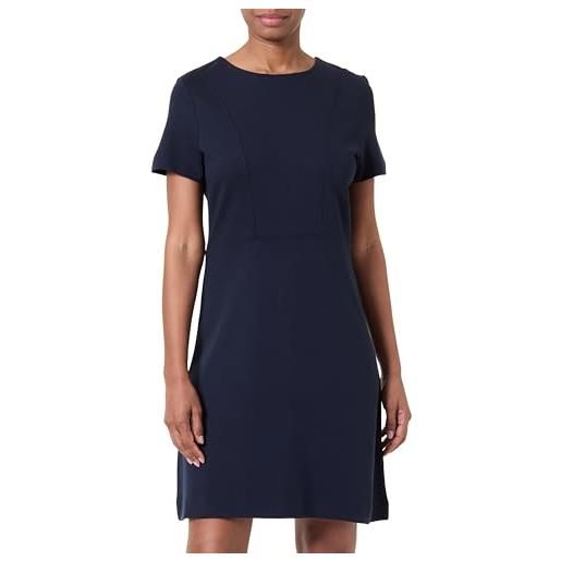 GANT fit and flare ss jersey dress vestito, blu-evening blue, m donna