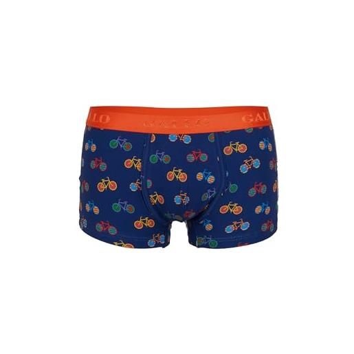 Gallo boxer mare uomo cotone fantasia biciclette blu