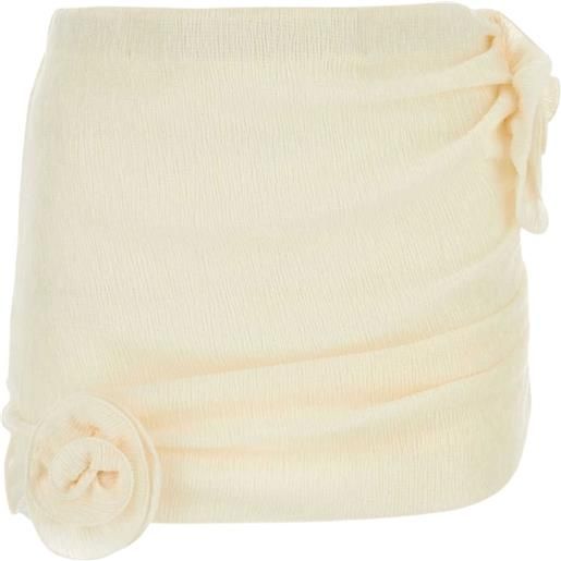 Magda Butrym camicia con ruches - toni neutri