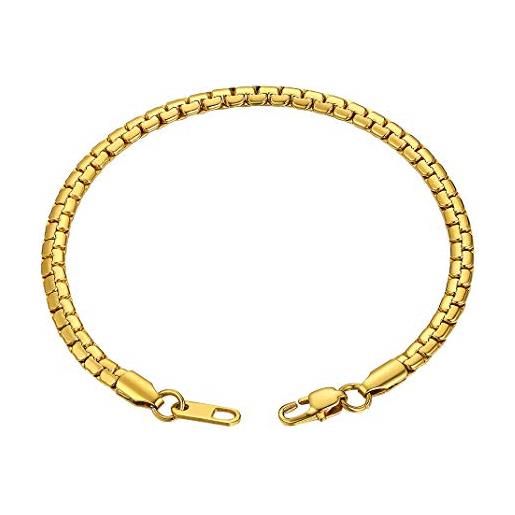 Catena Hip-hop Uomo Donna Catena O Bracciale Cubana In Acciaio Inox Placcato Oro 14K - Taglie Da 4 A 14 Mm, Heavy Catena Cubana Oro - Foto 9