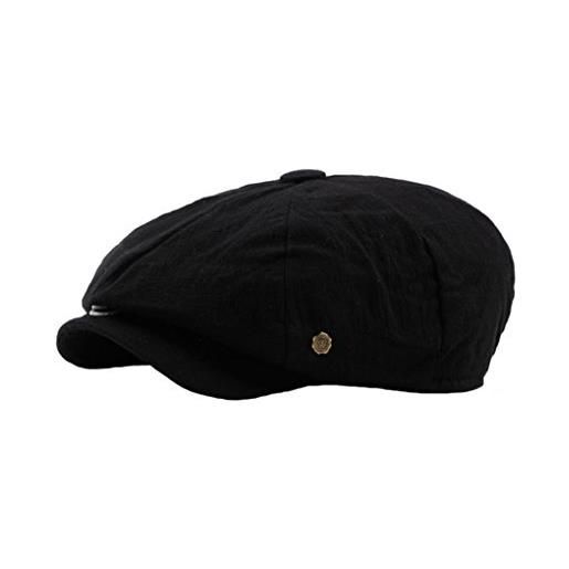 doublebulls hats regolabile hatteras donne uomini unisex stile retrò pianura cappello newsboy nero