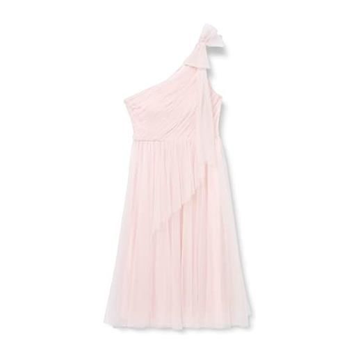Gina Bacconi abito con fiocco e spalle in tulle vestito da cocktail, rosa, 46 donna