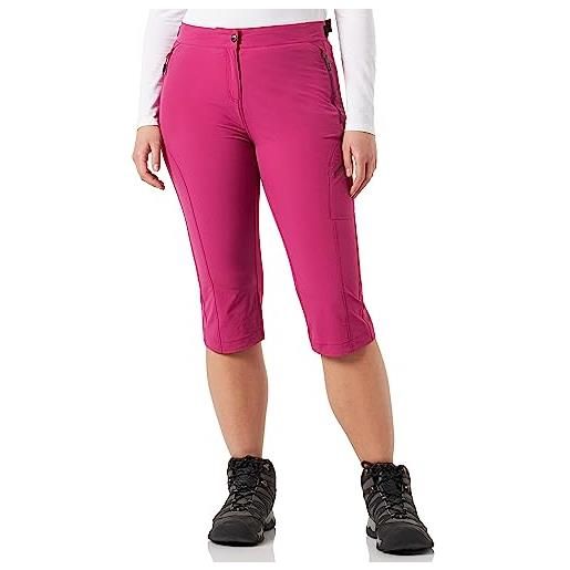 CMP - pantaloni capri elasticizzati da donna, borgogna, 46