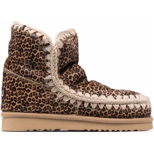 Mou stivali eskimo con stampa - marrone