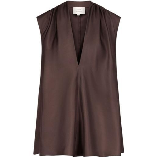 LouLou de Saison blusa sade smanicata - marrone