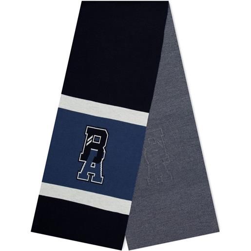 BOSS sciarpa a righe varsity - blu