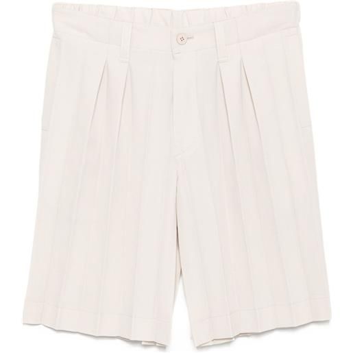 Homme Plissé Issey Miyake shorts con bordo a contrasto - toni neutri
