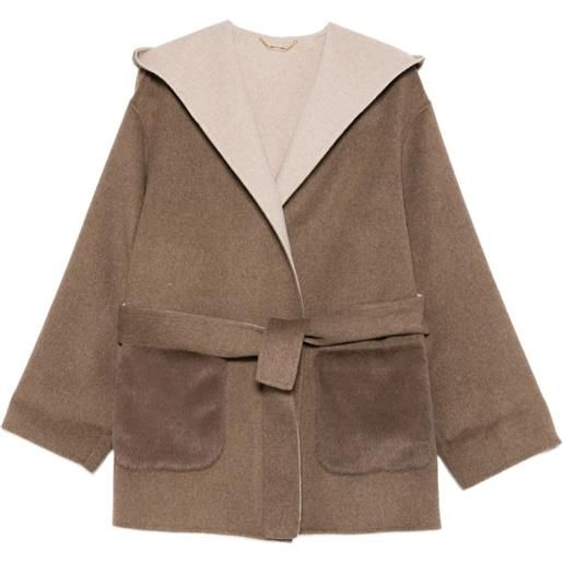 Seventy cappotto con cappuccio - marrone