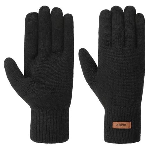 Barts guanti invernali haakon in pura lana vergine per un calore naturale e morbidezza estrema - nero x-large