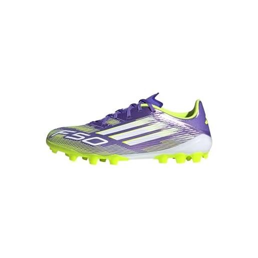 adidas unisex - adulto f50 league artificial ground football boots, purple rush/cloud white/lucid lemon, 42 2/3 eu