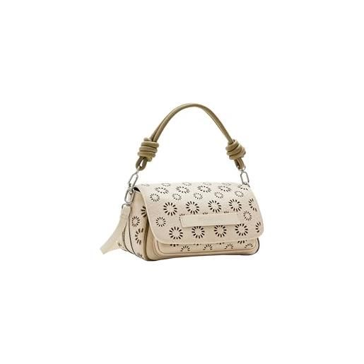 Desigual bols_amorina 24 tro, accessories pu across body bag donna, bianco, taglia unica