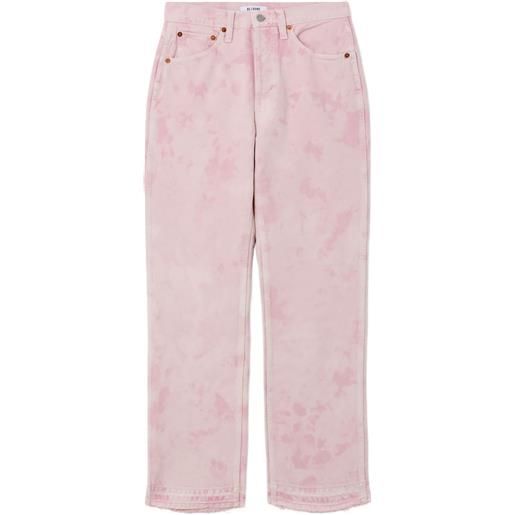 RE/DONE jeans con fantasia tie dye anni '90 - rosa