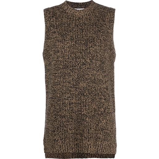 GANNI maglione smanicato - toni neutri