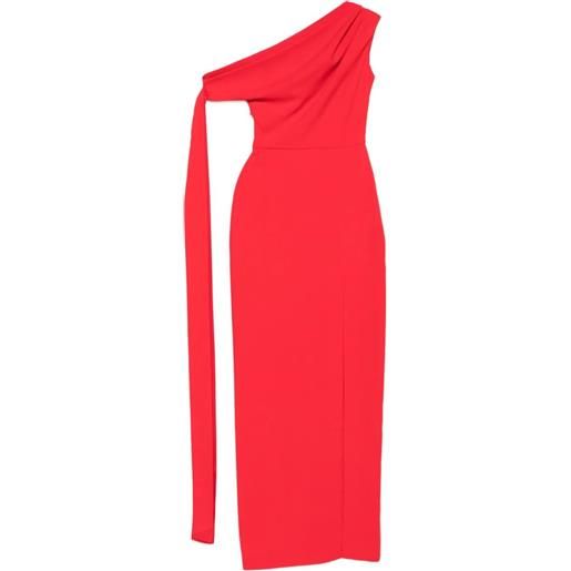 Solace London abito irina lungo monospalla - rosso